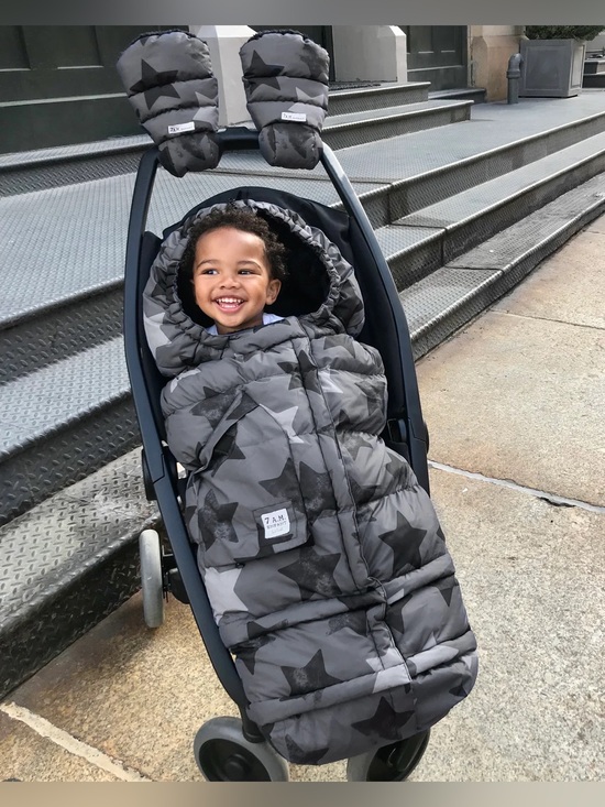 7Am Enfant Other - NWT 7AM ENFANT BLANKET 212 EVOLUTION - STELLA black with stars - stroller cover